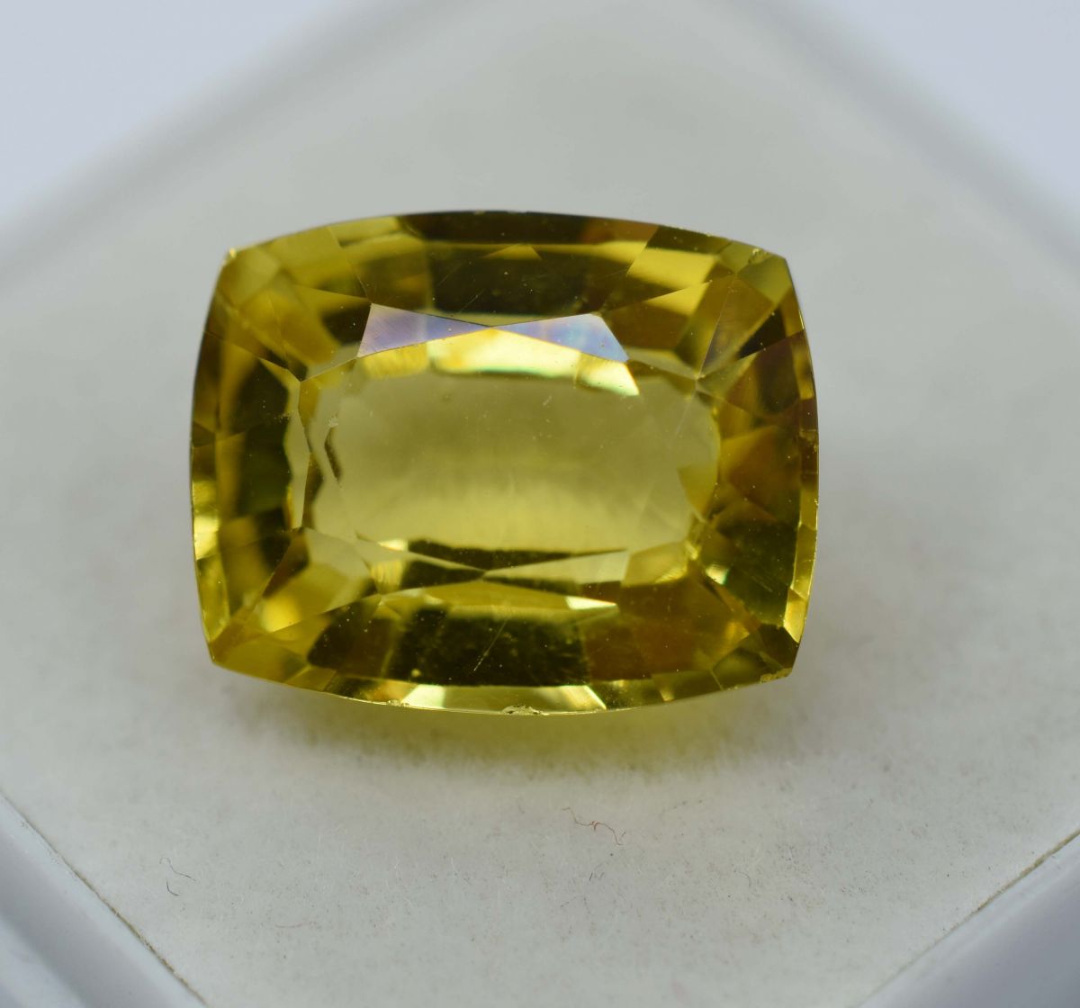 8.20 Ct Natural Sapphire Yellow Cushion Cut Ring Size CERTIFIED Loose Gemstone