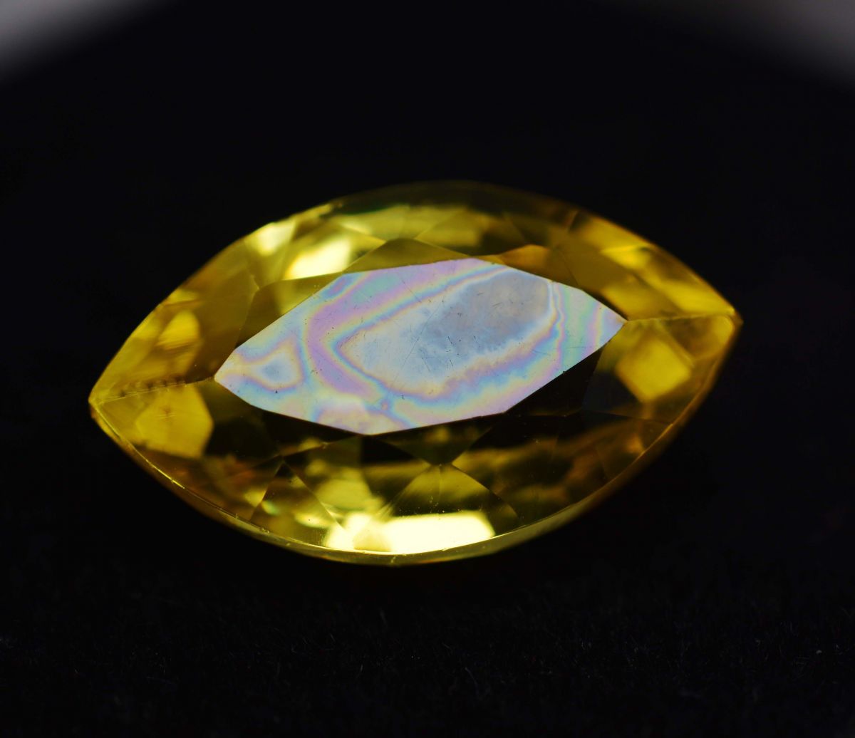 8.32 Ct Sapphire Marquise Cut CERTIFIED Natural Yellow Loose Gemstone Ring Size