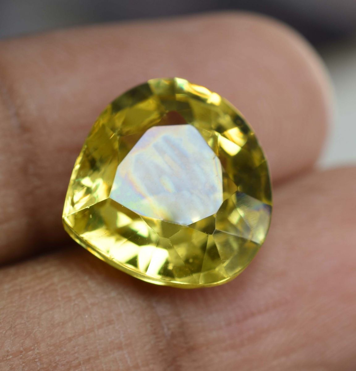 9.56 Ct Natural Yellow SAPPHIRE Pear Cut CERTIFIED Earring Size Loose Gemstone