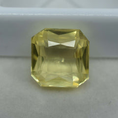 10.23 Ct Natural Sapphire Yellow CERTIFIED Square Cut Guenine Loose Gemstone