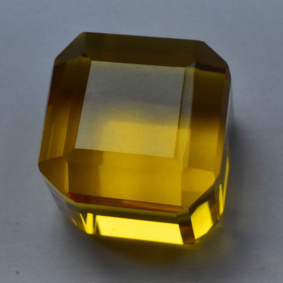 Cube Cut Lab-Created YELLOW Sapphire 51.84 Ct Loose Gemstone CERTIFIED Huge Size