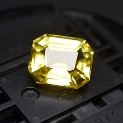 10.85 Ct Yellow Sapphire NATURAL Brilliant Emerald Cut CERTIFIED Loose Gemstone