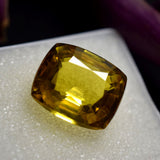 Precious Yellow Sapphire 10.30 Ct Natural Cushion Cut Loose Gemstone CERTIFIED