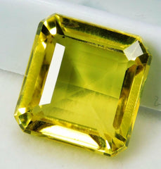 9.00 Ct Natural Yellow Sapphire Square Cut CERTIFIED Loose Gemstone