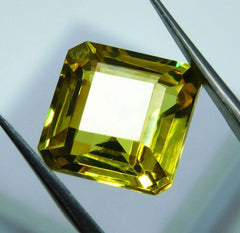 8.50 Ct NATURAL excellent CEYLON SAPPHIRE yellow square CERTIFIED gemstone