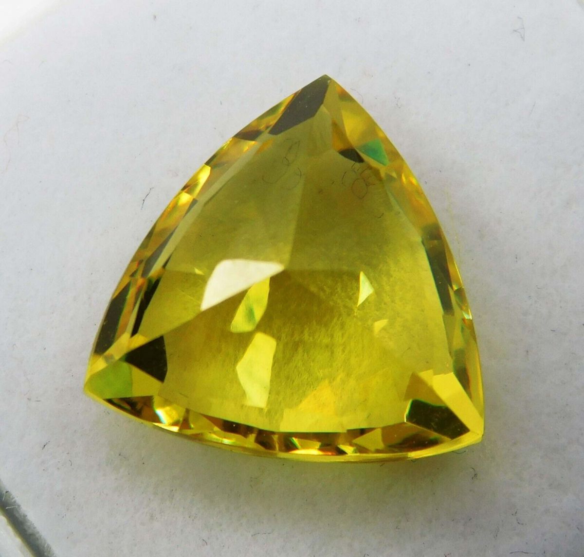 GENUINE NATURAL Yellow Sapphire 8.70 Ct Trillion Shape CERTIFIED Loose Gemstone