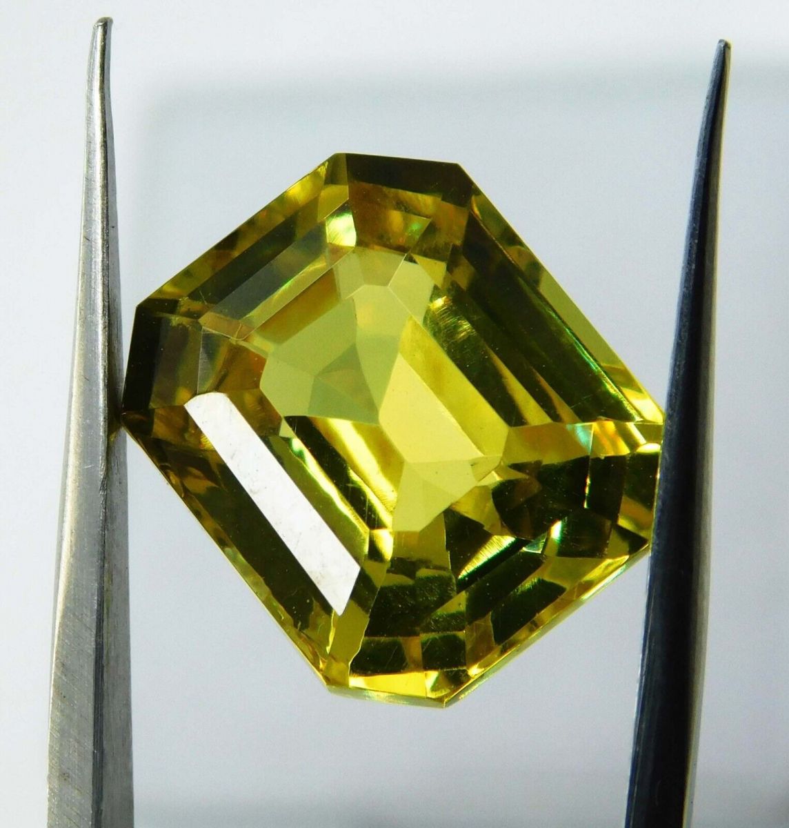 10.10 Ct Natural SAPPHIRE Yellow Emerald Shape Loose Gemstone CERTIFIED