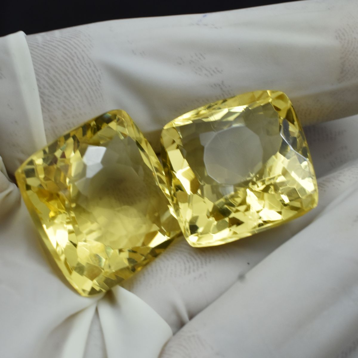 Lab-Created 69.45 Ct Yellow Sapphire Square Cushion Cut Loose Gemstone CERTIFIED