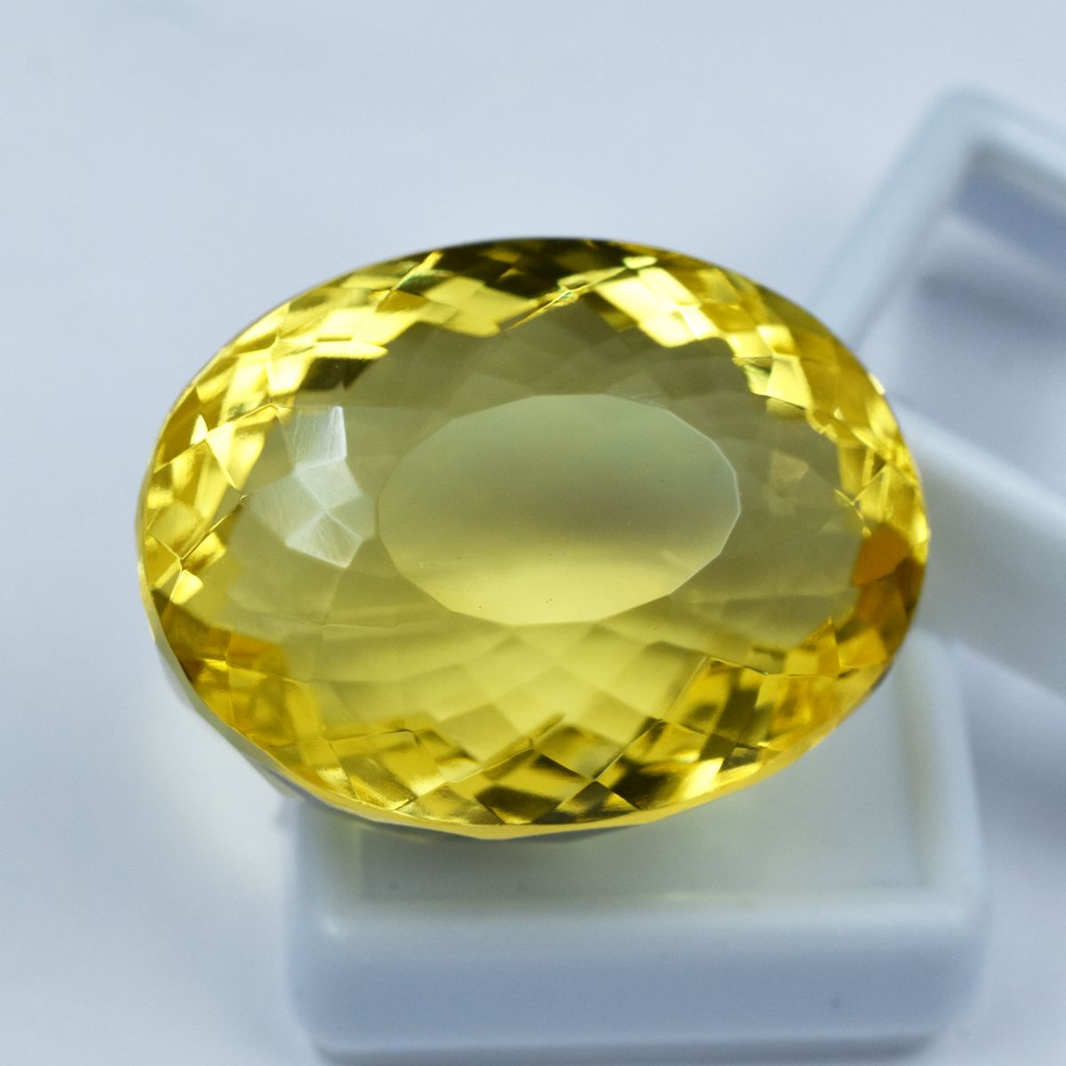 Yellow Topaz 100.00 Ct Natural Oval Cut Gemstone CERTIFIED