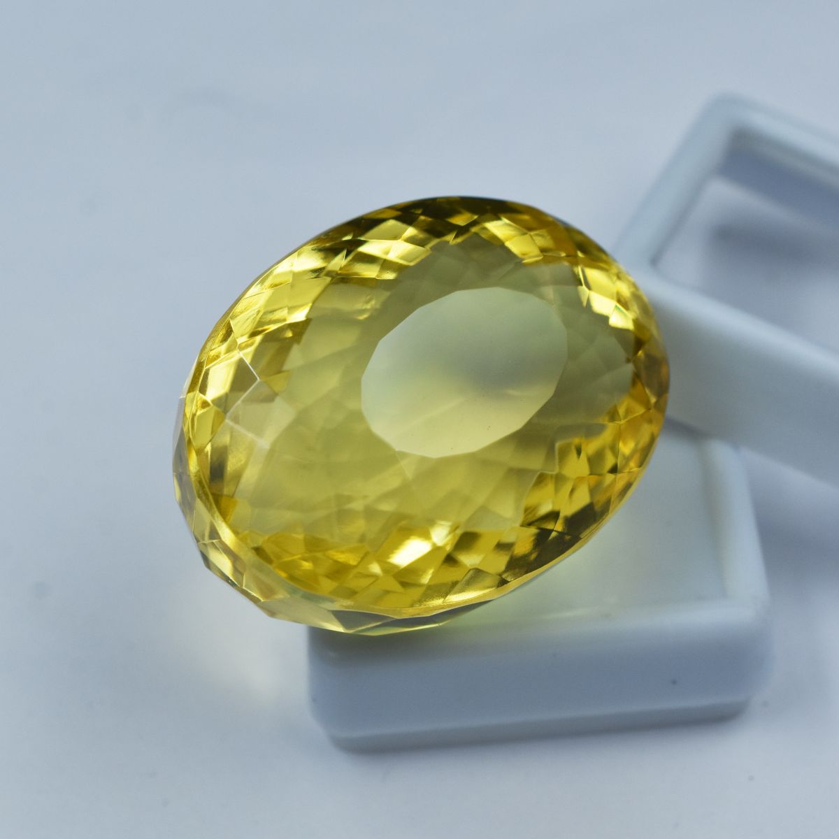 Yellow Topaz 100.00 Ct Natural Oval Cut Gemstone CERTIFIED