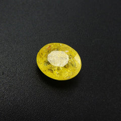 5.80 Ct Natural Yellow SAPPHIRE Oval Shape CERTIFIED Loose Gemstone