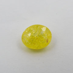 5.80 Ct Natural Yellow SAPPHIRE Oval Shape CERTIFIED Loose Gemstone