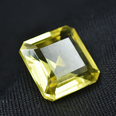 Stunning Natural 8.35 Ct Square Cut  Yellow Sapphire Loose Gemstone CERTIFIED