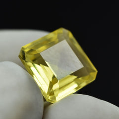 Stunning Natural 8.35 Ct Square Cut  Yellow Sapphire Loose Gemstone CERTIFIED