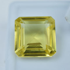 Stunning Natural 8.35 Ct Square Cut  Yellow Sapphire Loose Gemstone CERTIFIED