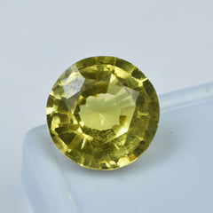 11.10 Carat Round Shape Ceylon Yellow Sapphire CERTIFIED Natural Loose Gemstone