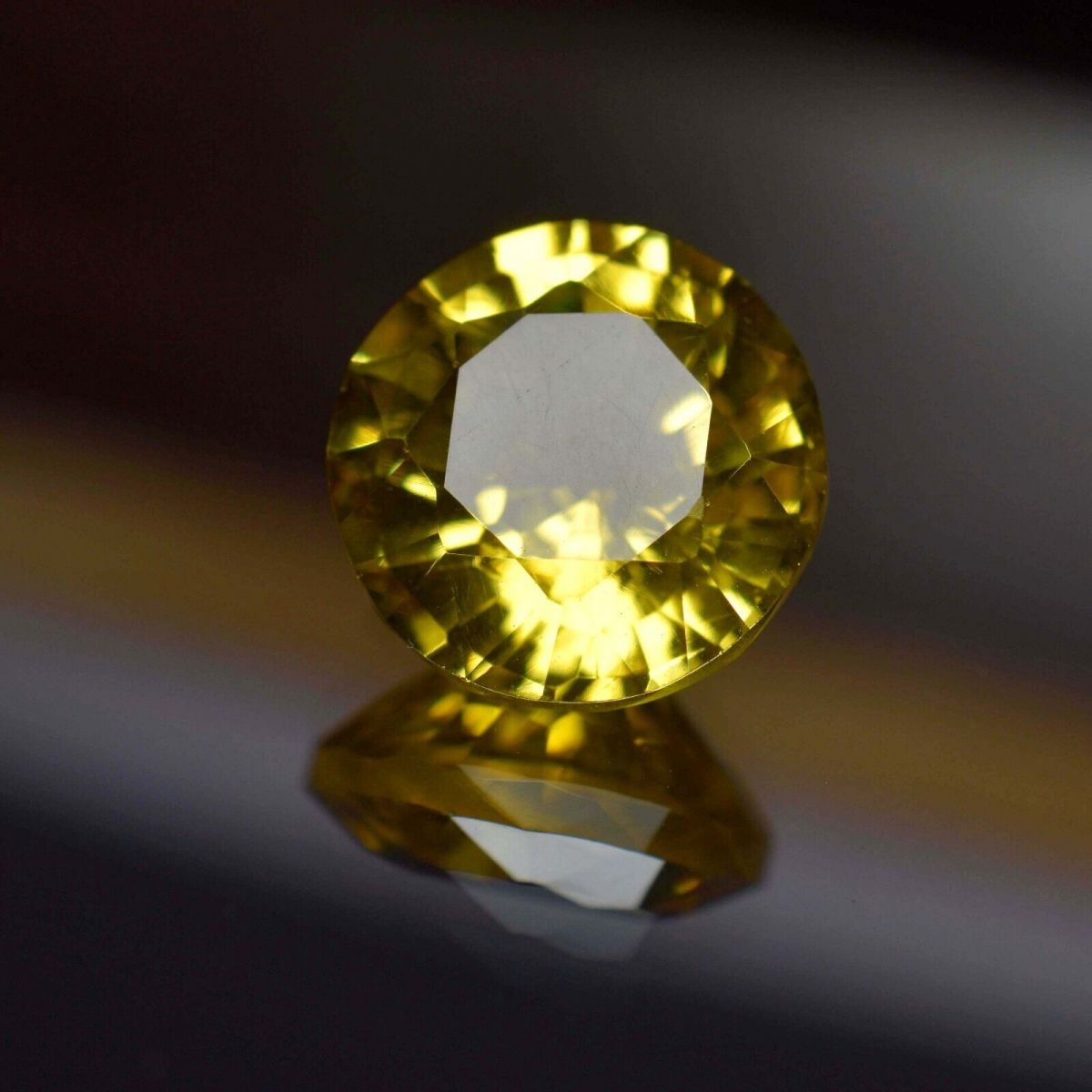 Rare 10.25 Ct Natural Yellow Sapphire Round Cut AAAA+ Loose Gemstone CERTIFIED