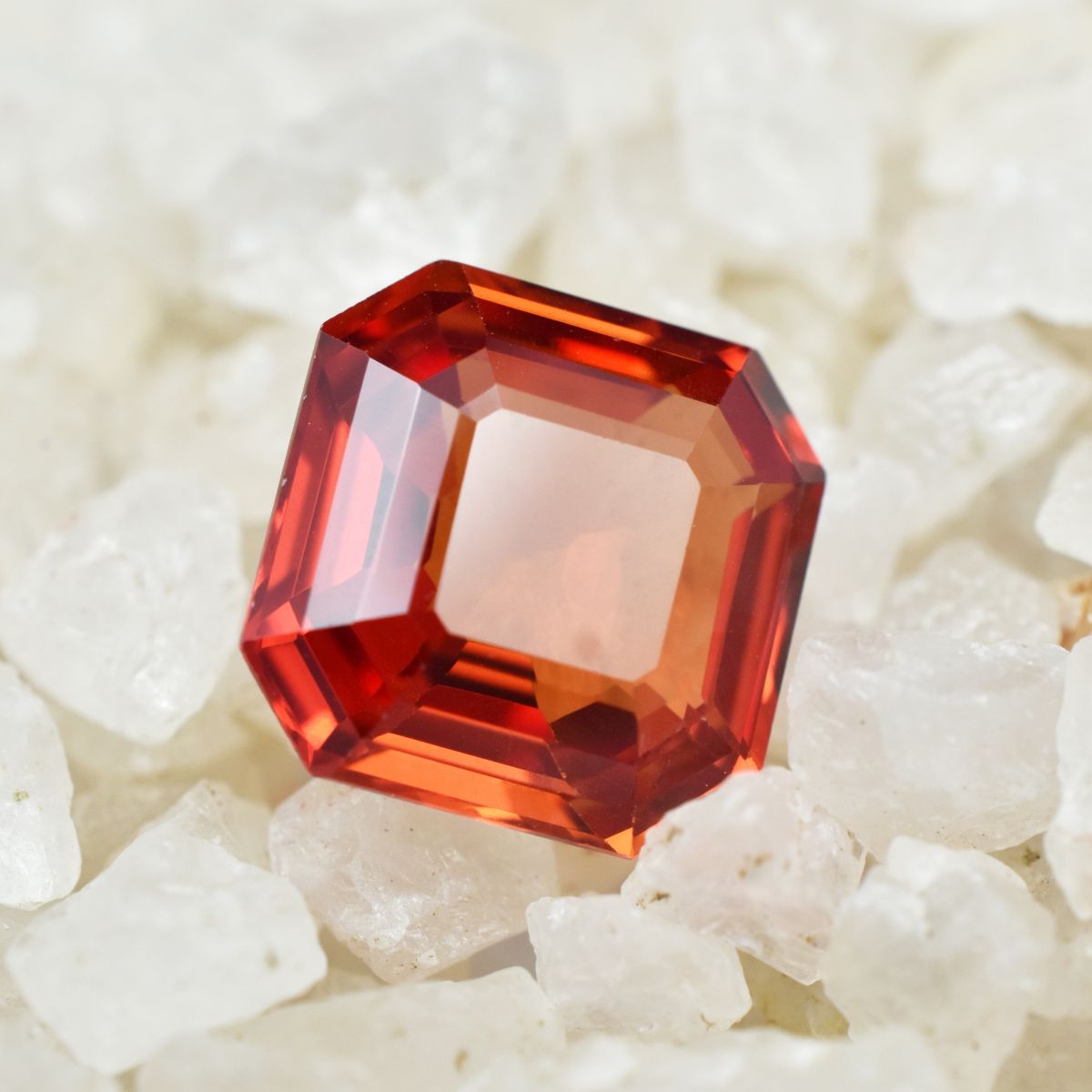 Square 8.90 Ct NATURAL Sapphire CERTIFIED Stunning Padparadscha Loose Gemstone