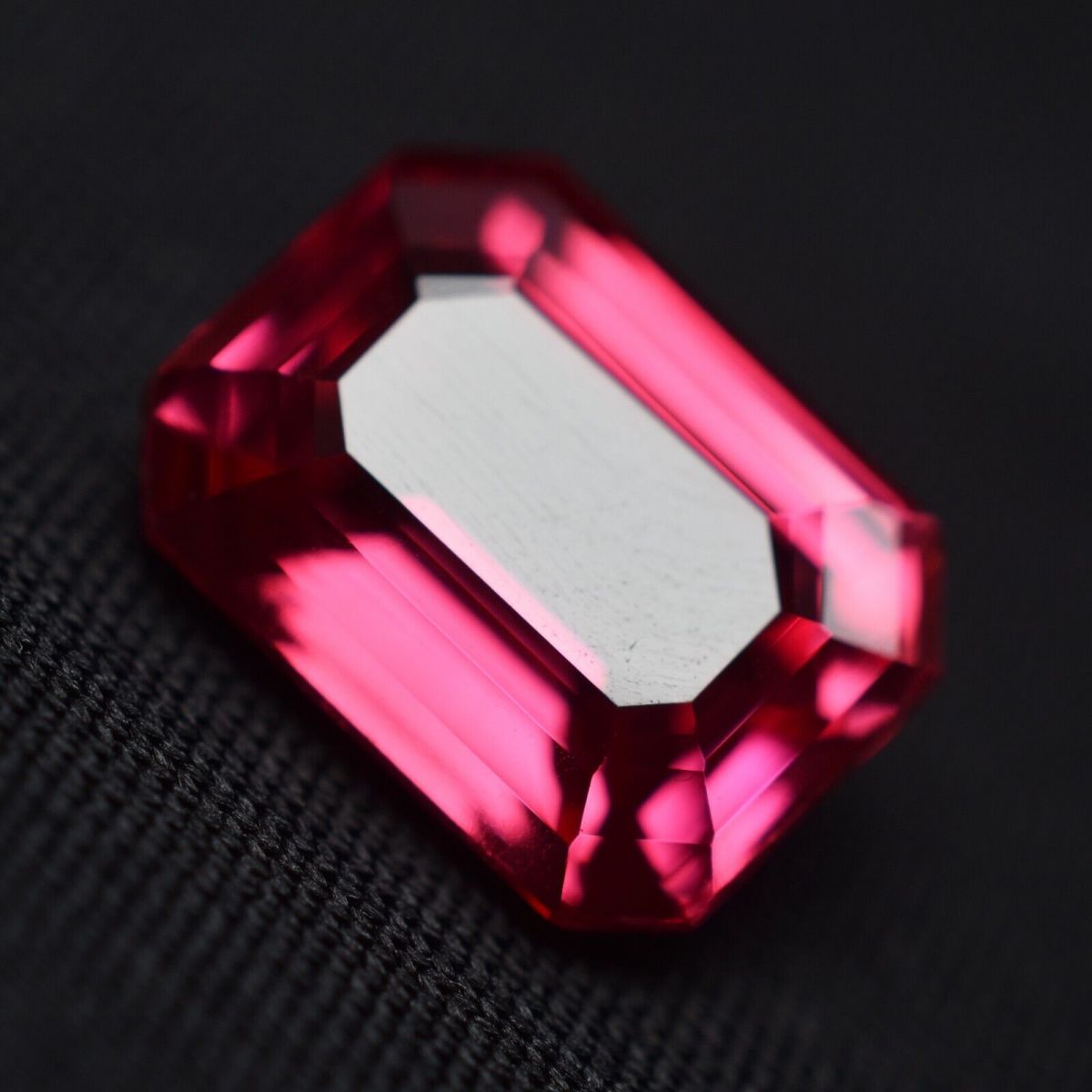 6.60 Ct Natural Sapphire Emerald Shape CERTIFIED Loose Gemstone Padparadscha