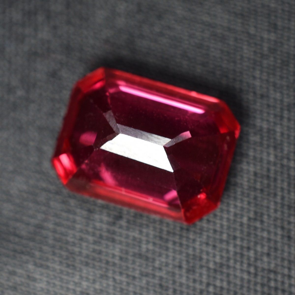 6.60 Ct Natural Sapphire Emerald Shape CERTIFIED Loose Gemstone Padparadscha