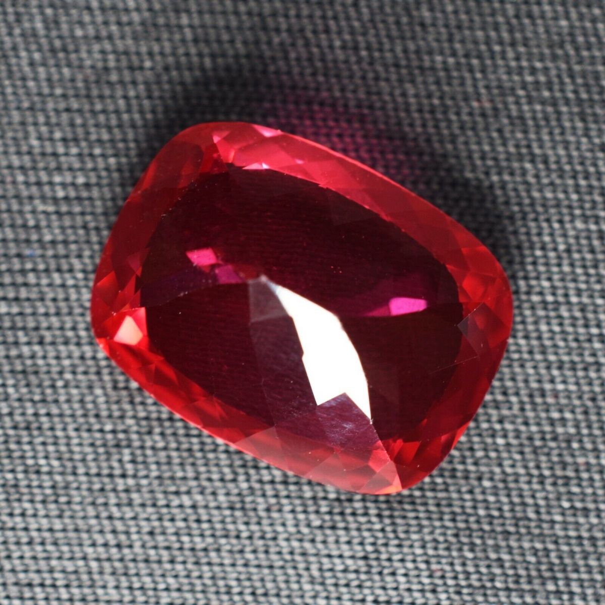 12.40 Ct Natural Sapphire CERTIFIED Loose Gemstone Padparadscha Cushion Shape