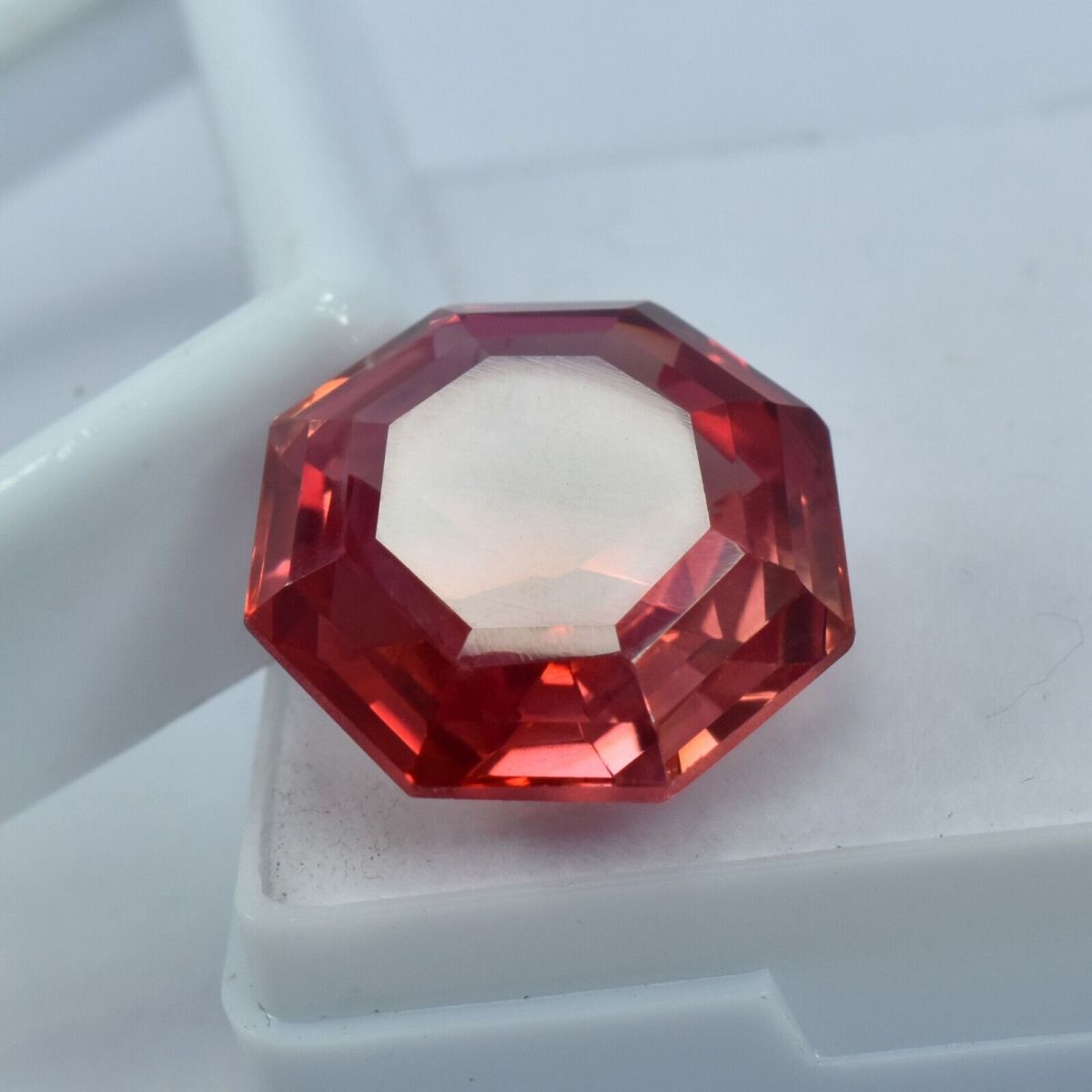 23.35 Ct Natural Padparadscha SAPPHIRE Fancy Cut CERTIFIED Loose Gemstone