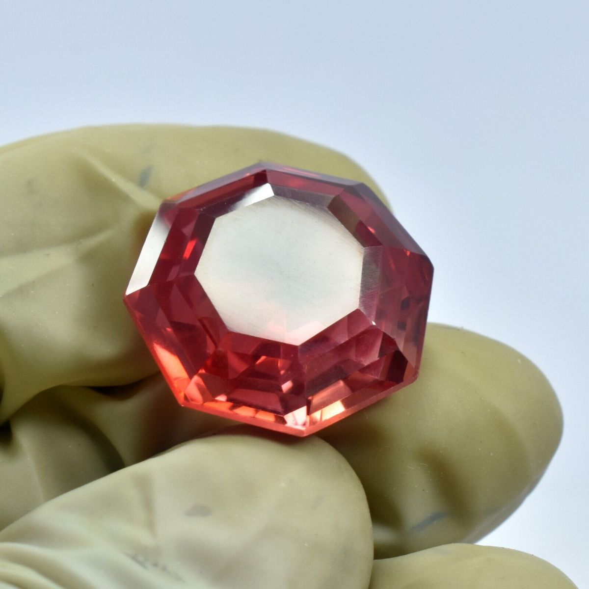 23.35 Ct Natural Padparadscha SAPPHIRE Fancy Cut CERTIFIED Loose Gemstone