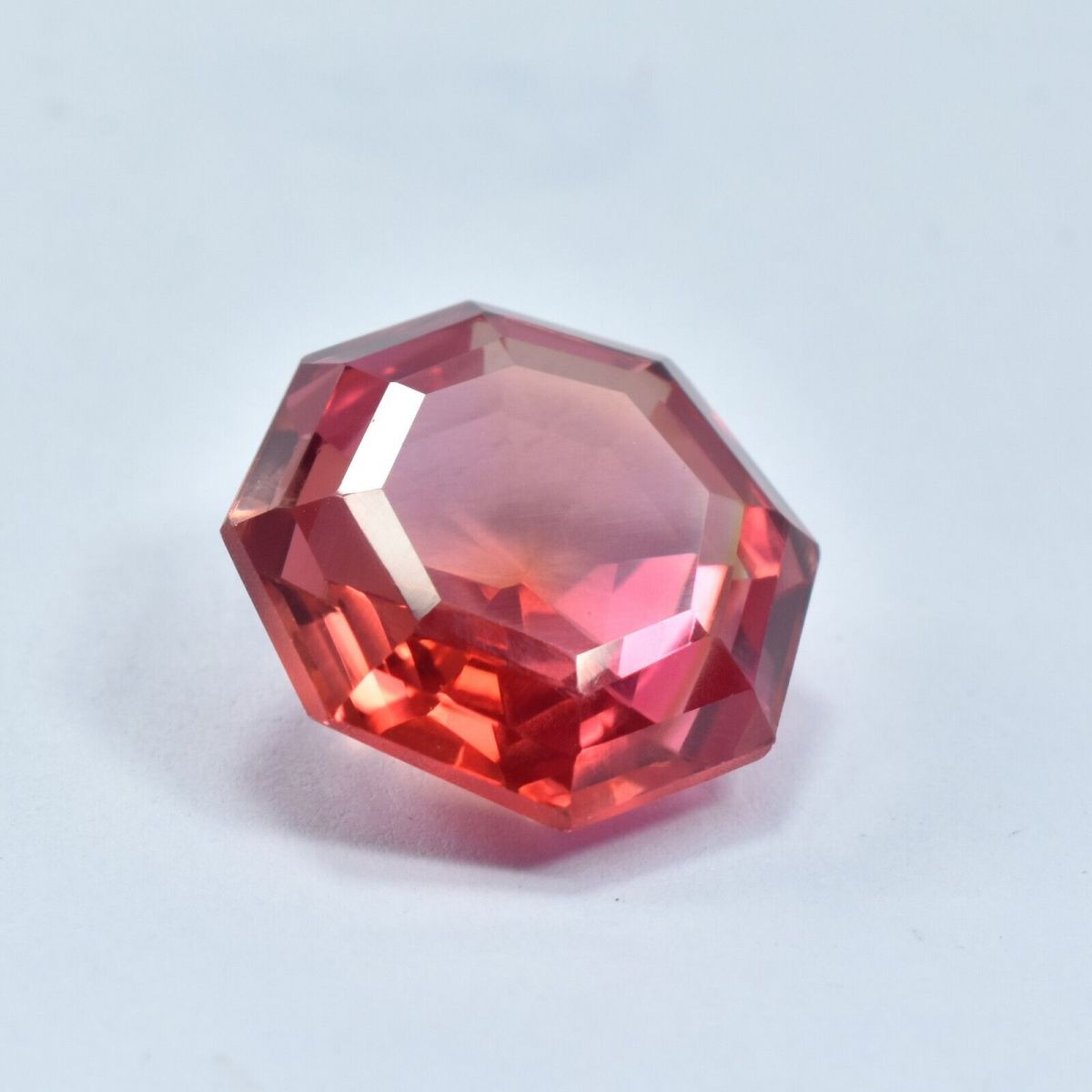 23.35 Ct Natural Padparadscha SAPPHIRE Fancy Cut CERTIFIED Loose Gemstone