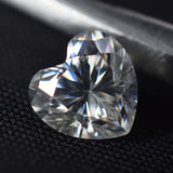 0.42 Carat Moissanite Loose Gemstone 5 MM VVS1 D Color Heart Cut CERTIFIED