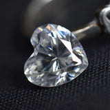 0.42 Carat Moissanite Loose Gemstone 5 MM VVS1 D Color Heart Cut CERTIFIED