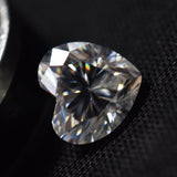 0.42 Carat Moissanite Loose Gemstone 5 MM VVS1 D Color Heart Cut CERTIFIED
