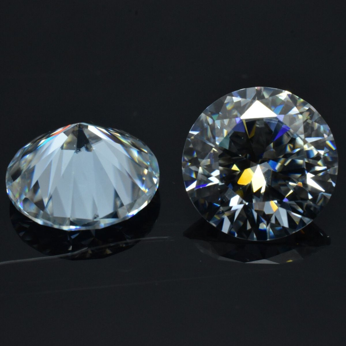 4 Pcs Moissanite VVSI D Color CERTIFIED 4 mm Lot Round Cut Gemstone Pair