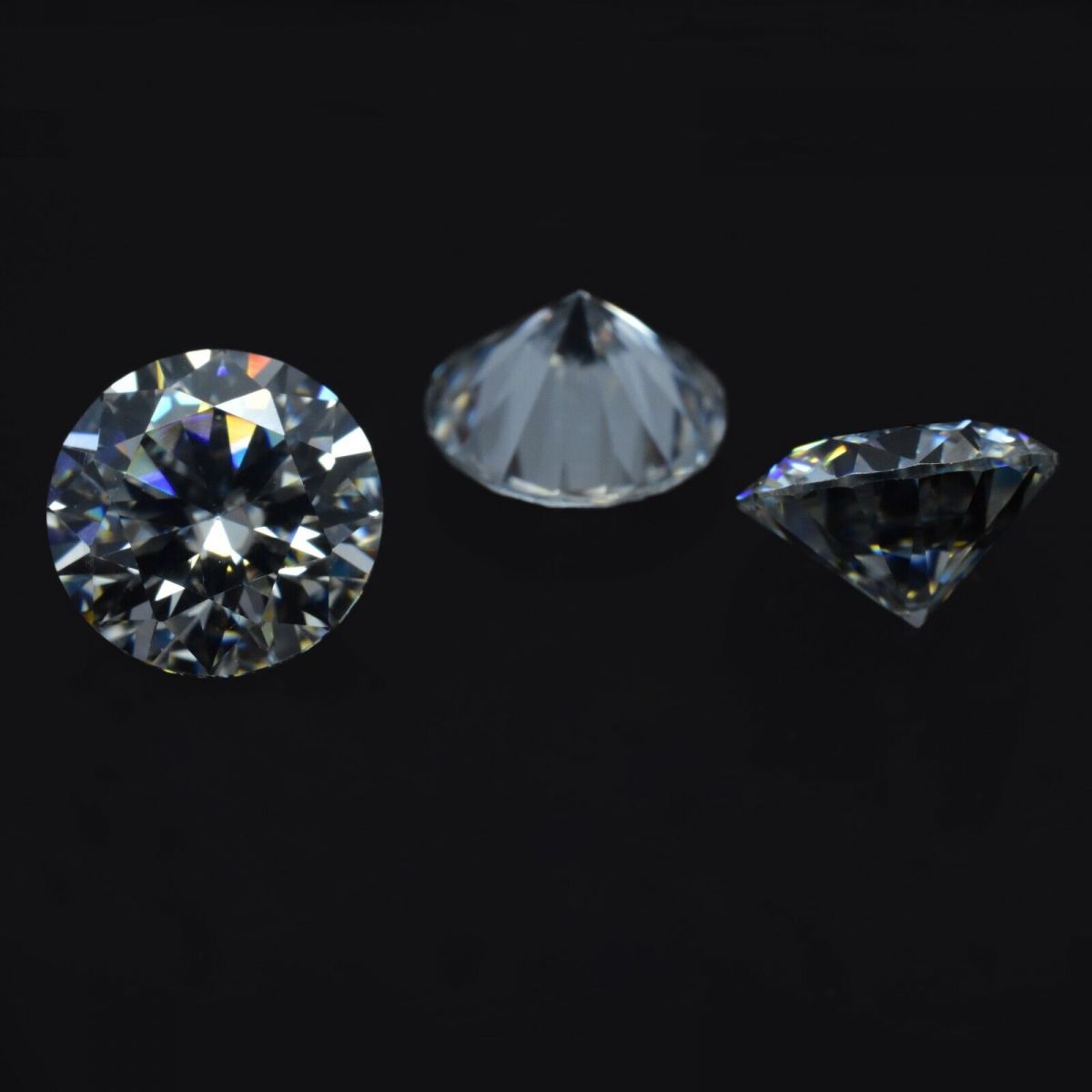 4 Pcs Moissanite VVSI D Color CERTIFIED 4 mm Lot Round Cut Gemstone Pair