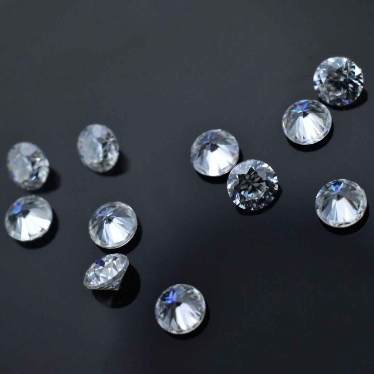 4 mm Synthetic Moissanite VVSI D Color Round Pair AA++ CERTIFIED Loose Gemstone