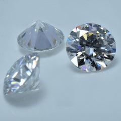 6 mm CERTIFIED Round Cut Loose Synthetic Moissanite VVSI D-Color Gemstone Pair