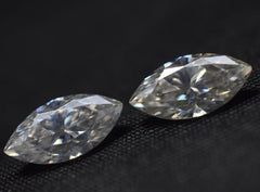 0.38 Ct Marquise Cut Moissanite CERTIFIED VVS1 Pair D Color Loose Gemstone 2 Pcs