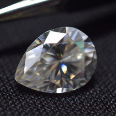 Pear Shape Moissanite Loose Gemstone CERTIFIED 6x4 MM VVS1 D Color 1 Pcs