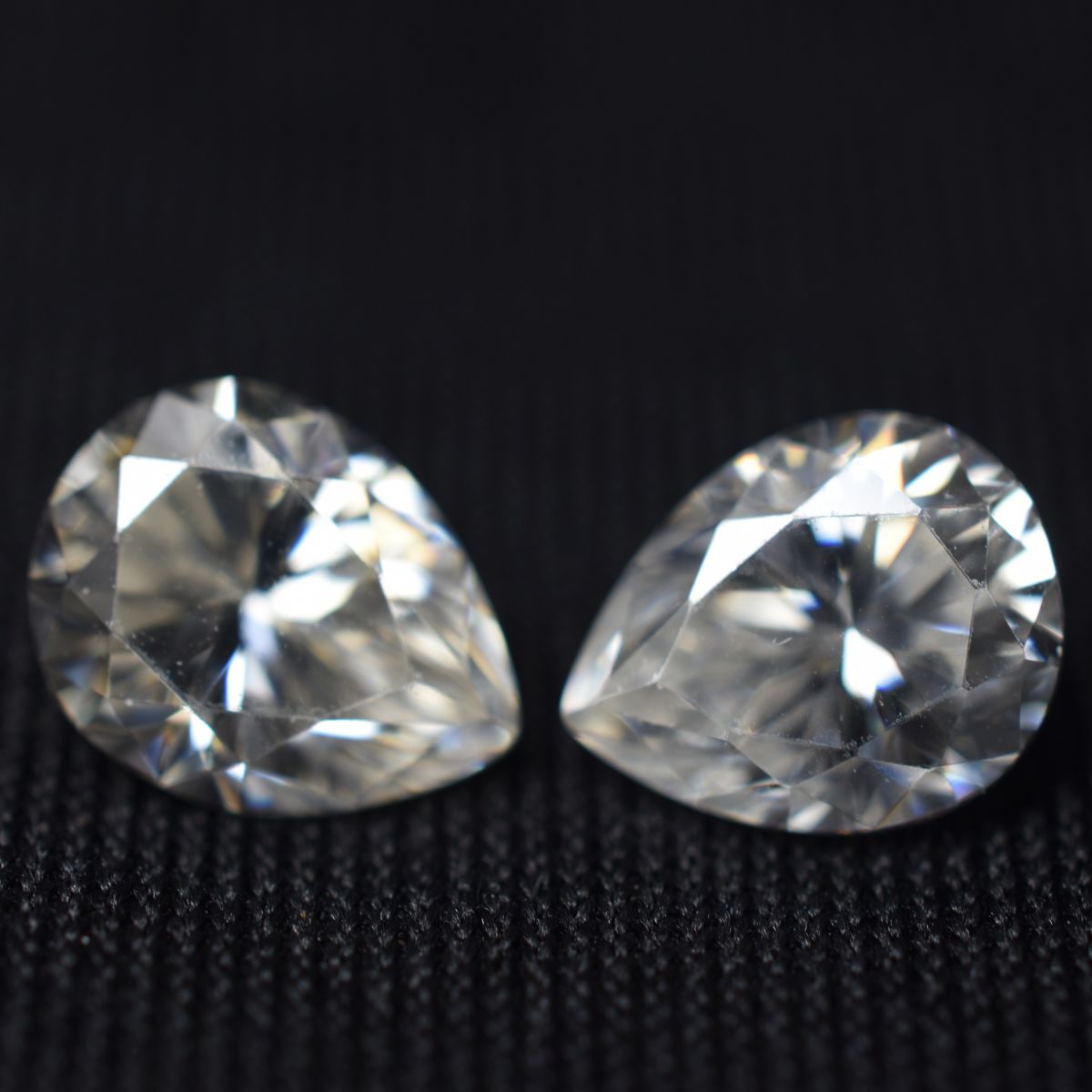 Pear Cut CERTIFIED Moissanite Pair Loose Gemstone 5.00 Carat VVS1 D Color 2 Pcs