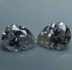 Pair CERTIFIED Moissanite Pear Shape Loose Gemstone 13x9 MM VVS1 D Color 2 Pcs