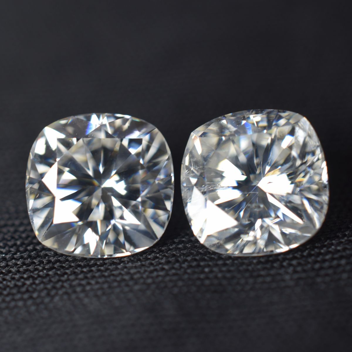 8.5 mm Square Cushion Cut 2 Pcs Moissanite CERTIFIED VVS1 D Color Pair Gemstone