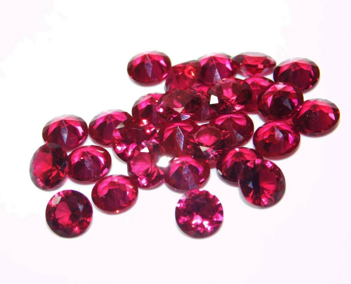 Gemstone Bloody Red Mogok 6x6 MM Round Diamond Cut 2 Ct Natural Ruby CERTIFIED