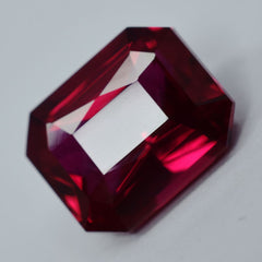 CERTIFIED 10.00 Ct Top Quality Of Natural Red Ruby Emerald Cut Loose Gemstone