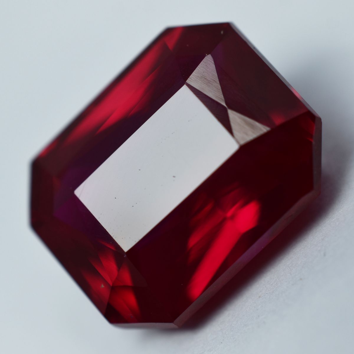 10.30 Ct CERTIFIED Loose Gemstone Red Emerald Cut  Extremely Rare Natural Ruby