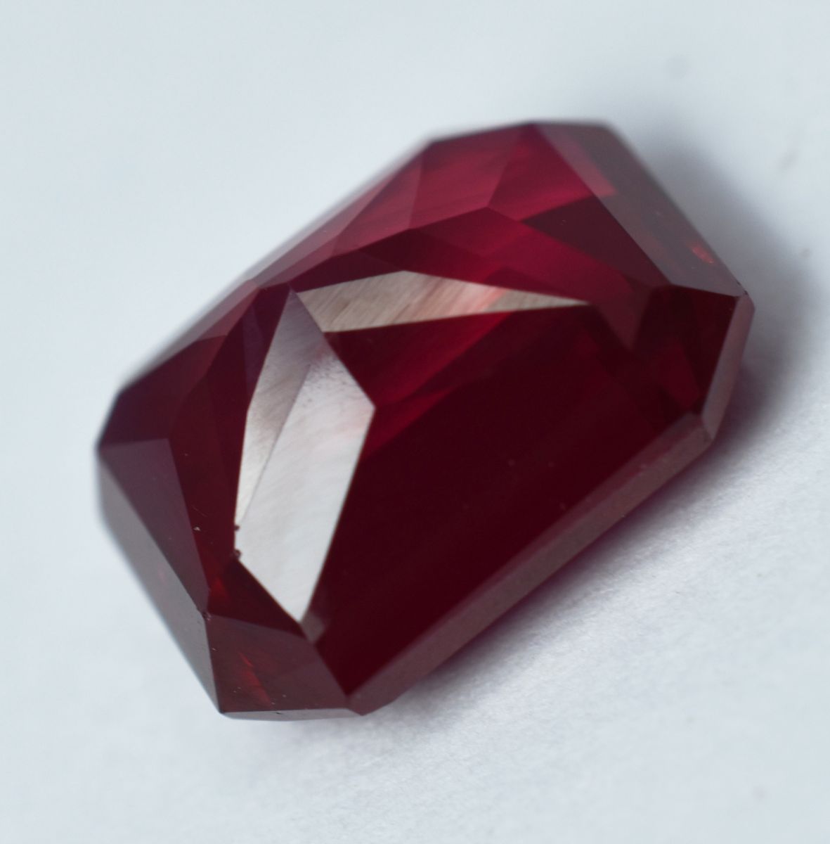 10.30 Ct CERTIFIED Loose Gemstone Red Emerald Cut  Extremely Rare Natural Ruby