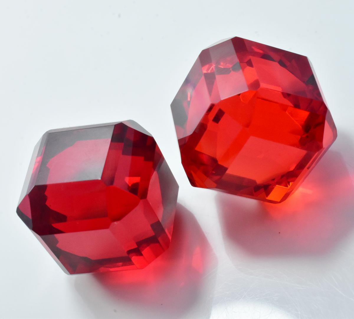 Cube AA++ Cut Huge Size Lab-Created Red Ruby 90.85 Ct Loose Gemstone CERTIFIED