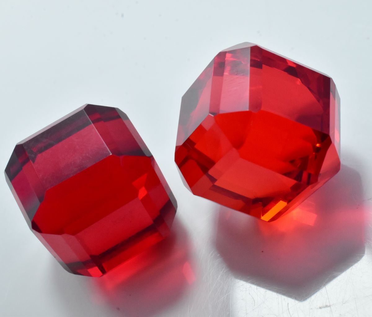 Cube AA++ Cut Huge Size Lab-Created Red Ruby 90.85 Ct Loose Gemstone CERTIFIED