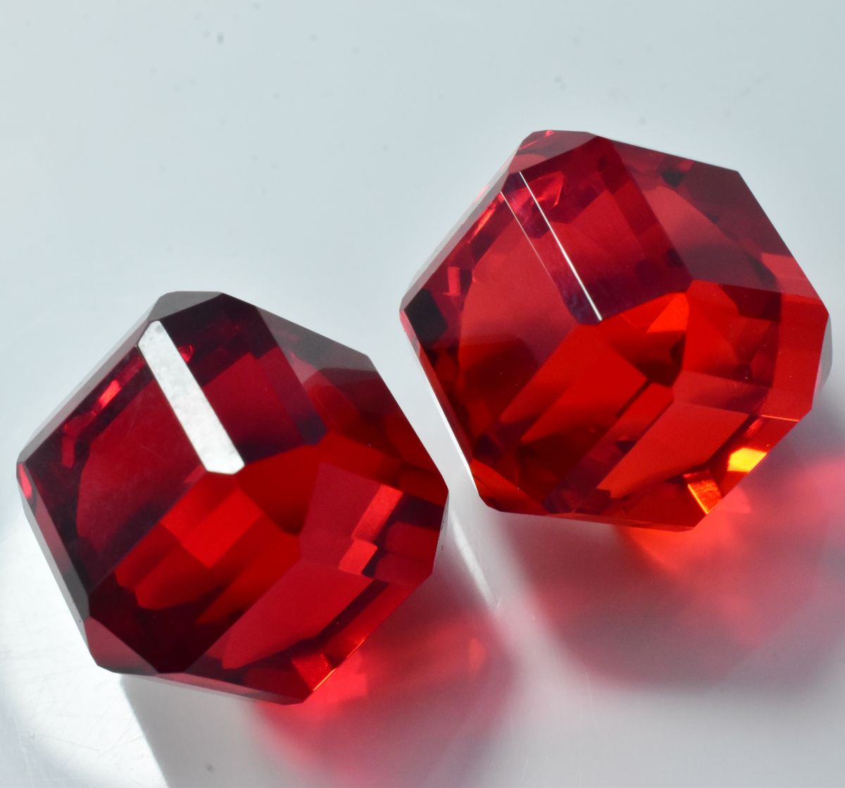 Cube AA++ Cut Huge Size Lab-Created Red Ruby 90.85 Ct Loose Gemstone CERTIFIED