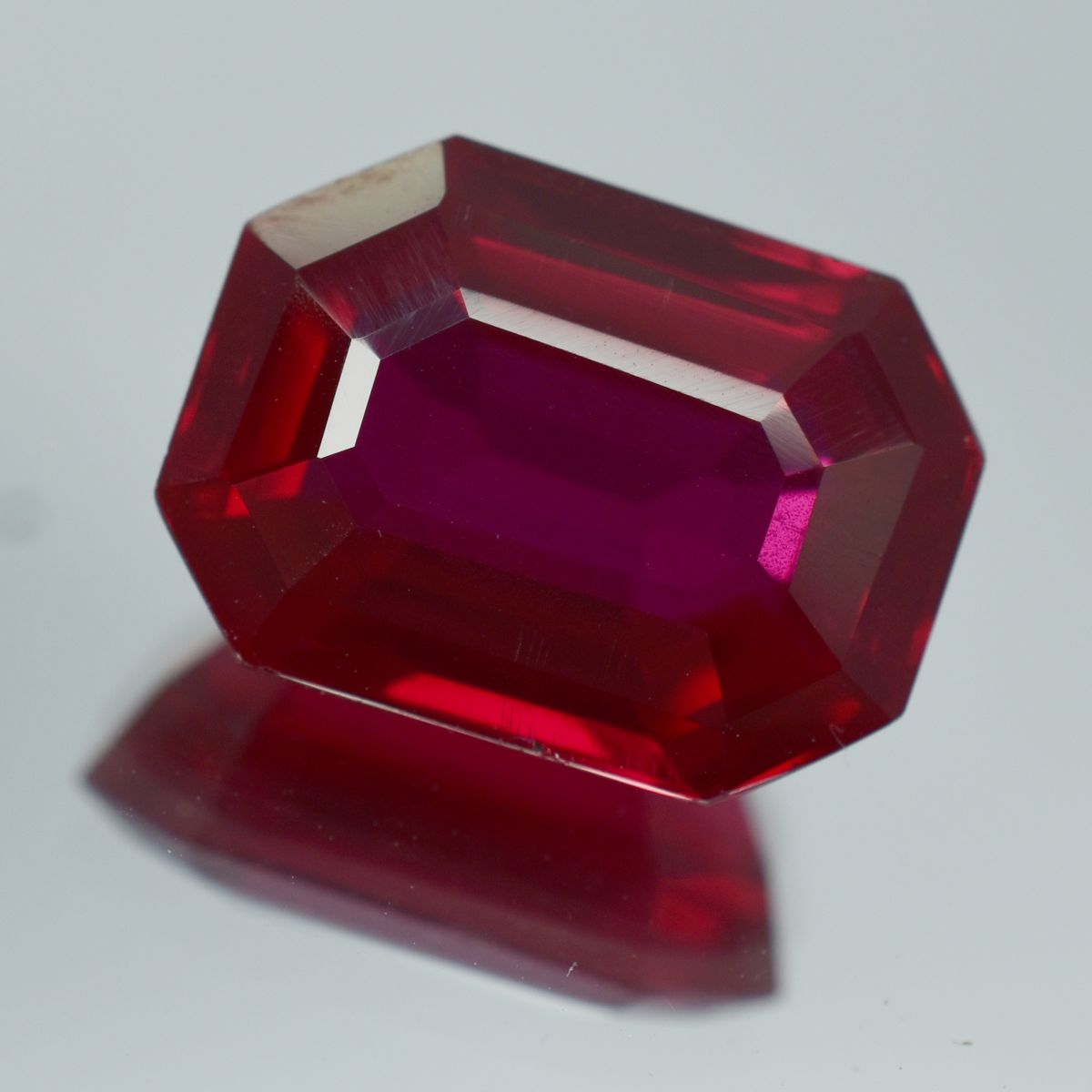 9.00 Carat Natural Emerald Cut Red Ruby Loose Gemstone CERTIFIED