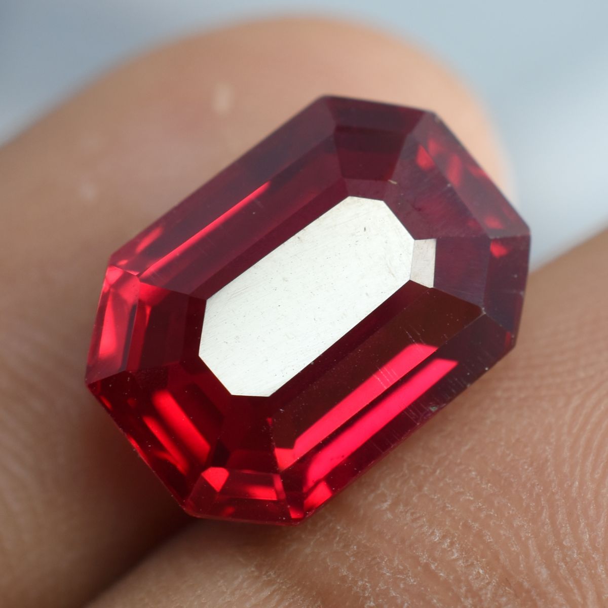 9.00 Carat Natural Emerald Cut Red Ruby Loose Gemstone CERTIFIED