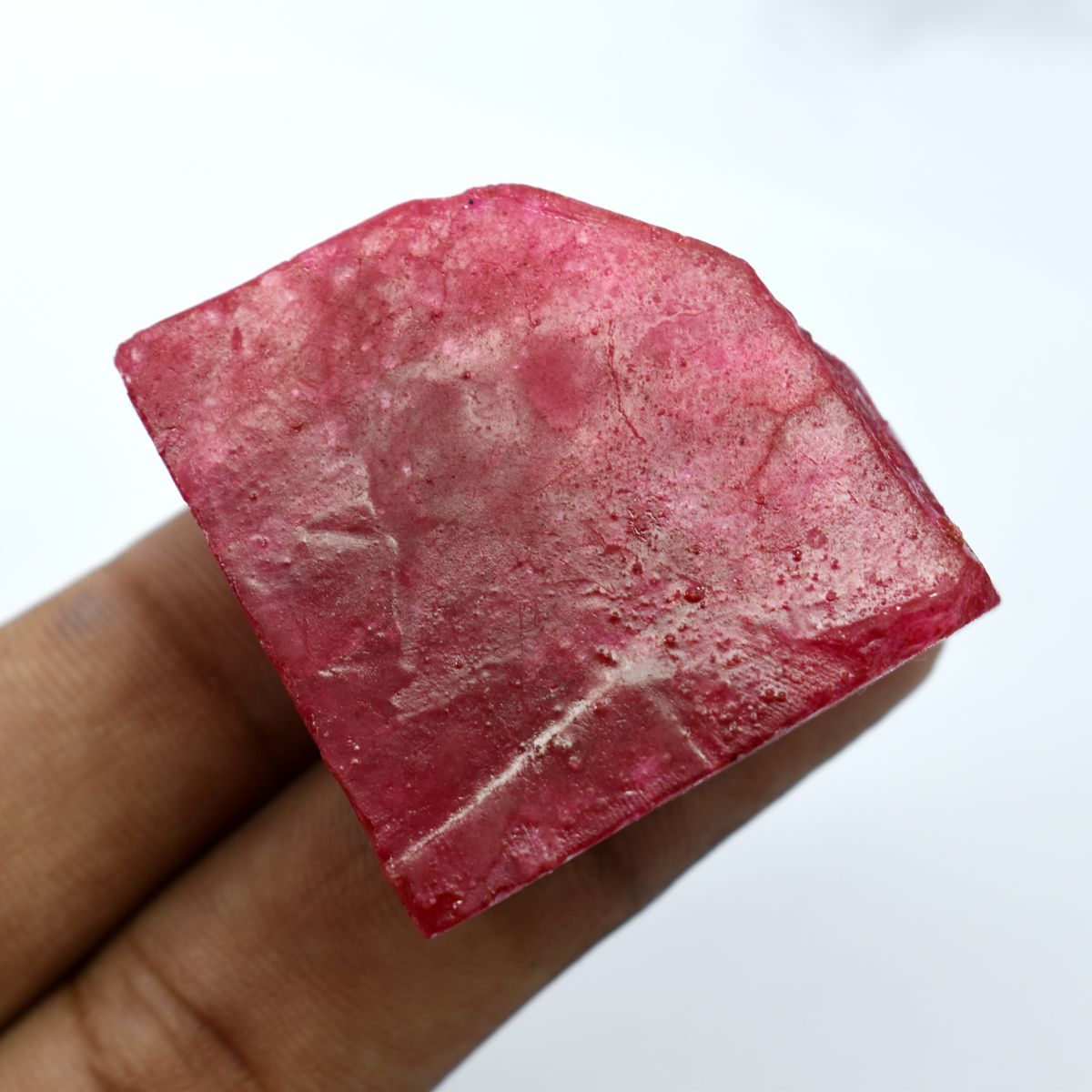 238.40 Ct Huge Size Uncut Dyed Rough Natural Ruby Red CERTIFIED Loose Gemstone